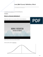 Normal Distributions Bell Curve Definition Word Problems