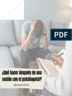 ¿Qué Hacer Después de Una Sesión Con El Psicólogo