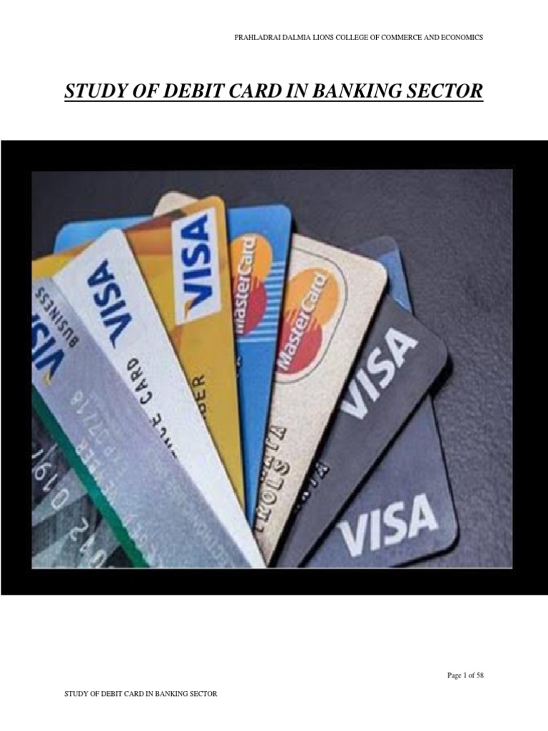 Study of Debit Cards in Banking Sector | PDF | Debit Card | Credit Card