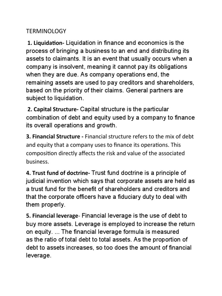 Key Financial Terminology Explained | PDF | Bonds (Finance) | Financial ...