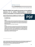 Madurez de La Gestion Por Procesos