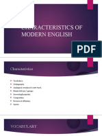 Characteristics of Modern English