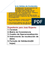 Calculo de La Validez de Contenido