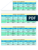 Austin'S Class Schedule: Mathematics English Science Filipino