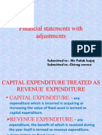 Financial Statements With Adjustments: Submitted To:-Ms Palak Bajaj Submitted To:-Chirag Verma