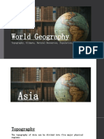 World Geography: Topography, Climate, Natural Resources, Population, and Culture