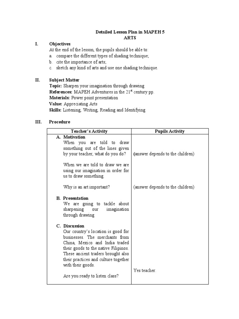 Arts Lp Pdf Drawing Cognition