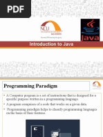 Programming Paradigms and Introduction To Java