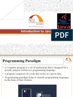 Programming Paradigms and Introduction To Java