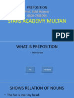 Preposition Lecture by Abid Muneer
