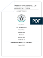 A Comparitive Study of Presidential and Parliamentary System