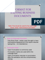 Basic Format of Business Documents