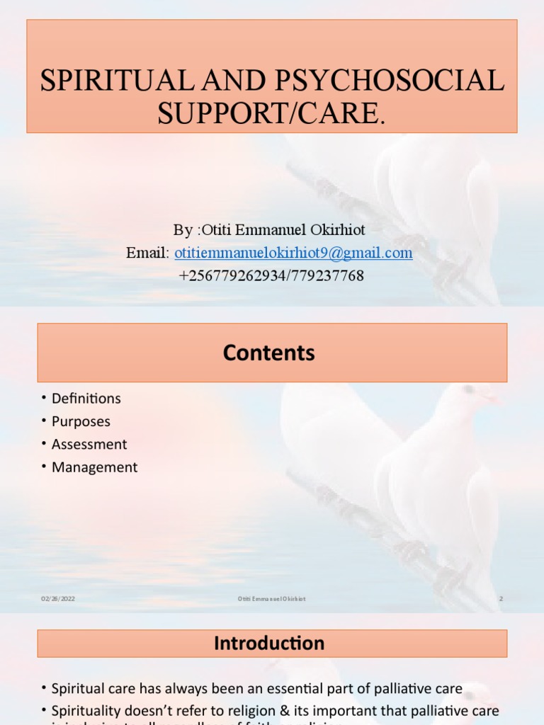 Spiritual and Psychosocial Support for Patients | PDF | Spirituality ...