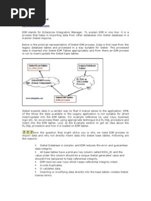 48089115 Siebel Eim Tutorial Databases Relational Database