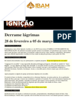 IGNIÇÃO Derrame Lágrimas 28 Fev A 05 Jan