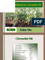 Value Addition in Citronella Oil