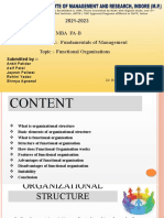 Class:-MBA FA-B Subject: - Fundamentals of Management Topic: - Functional Organisations