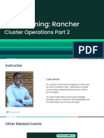 Up & Running: Rancher: Cluster Operations Part 2