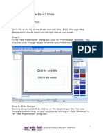 Creating Powerpoint Slide