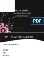 GCSE Media: Production Coursework Audience Research