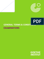 General Terms & Conditions: Examinations