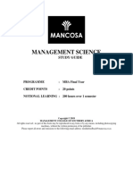 MBA 8 Year 2 Management Science January 2020