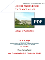 College of Agriculture: AT A GLANCE 2019 - 20