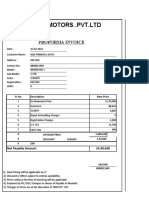 Sumeet Motors .PVT - LTD: Proforma Invoice