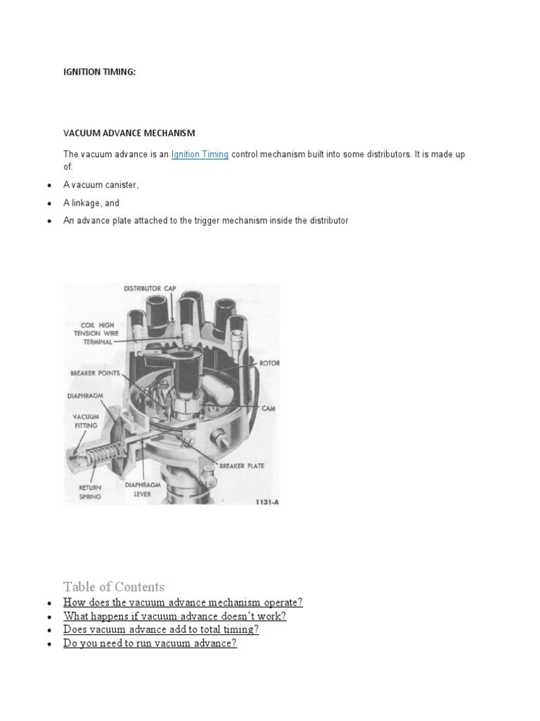 Vacuum Advance Mechanism Download Free PDF Systems Engineering Transportation Engineering