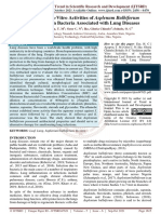 Isolation and in Vitro Activities of Asplenum Bulbiferum Leaf Extracts On Bacteria Associated With Lung Diseases