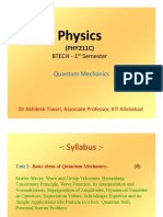Physics: (PHY211C) Btech - 1 Semester