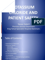 Potassium Chloride and Patient Safety: Yasser Gebril
