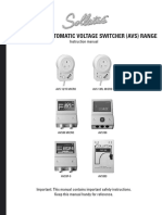 The Sollatek Automatic Voltage Switcher (Avs) Range: Instruction Manual