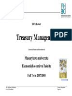 Treasury Management: Masarykova Univerzita Ekonomicko-Správní Fakulta