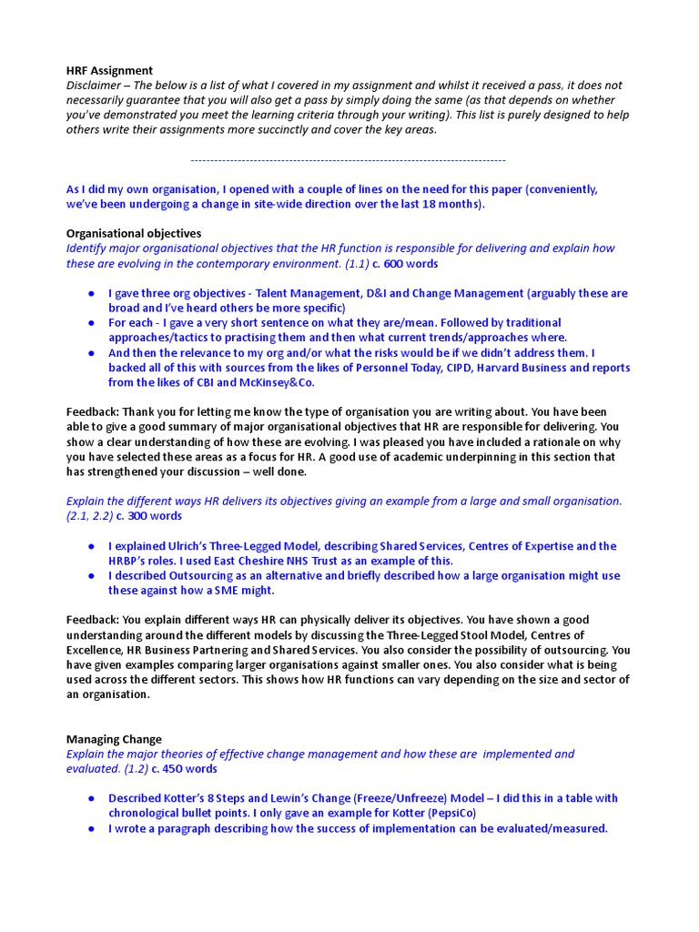 HRF Crib Sheet PDF Performance Indicator Recruitment