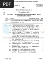 BCS-052 BCA Term-End Examination December, 2013 Q Bcs-052: Network Programming and Administration