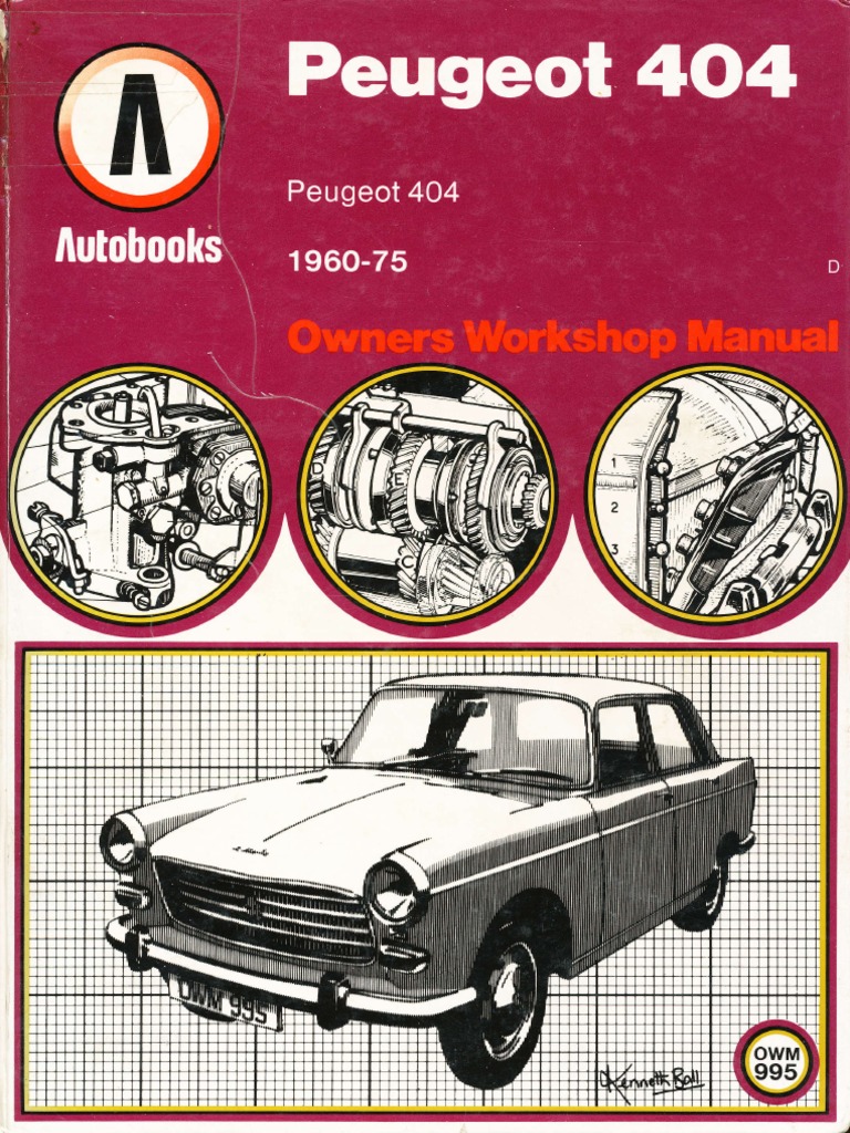 Peugeot 404 Workshop Manual 1960-75 | PDF | Piston | Screw