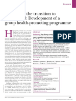 Supporting The Transition To Parenthood: Development of A Group Health-Promoting Programme
