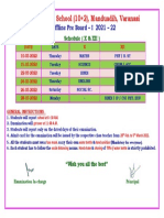 ANNUAL Time Table Class 10 & 12