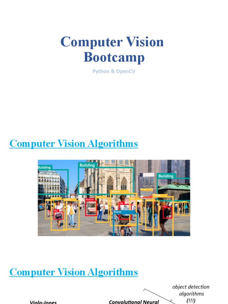 Computer Vision Bootcamp Overview | PDF | Computer Vision | Graphics