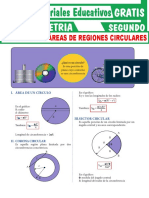 Ejercicios de Áreas de Regiones Circulares para Segundo Grado de Secundaria