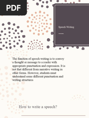 Speech Writing