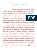 History and Development of Company Law in India (Autosaved)
