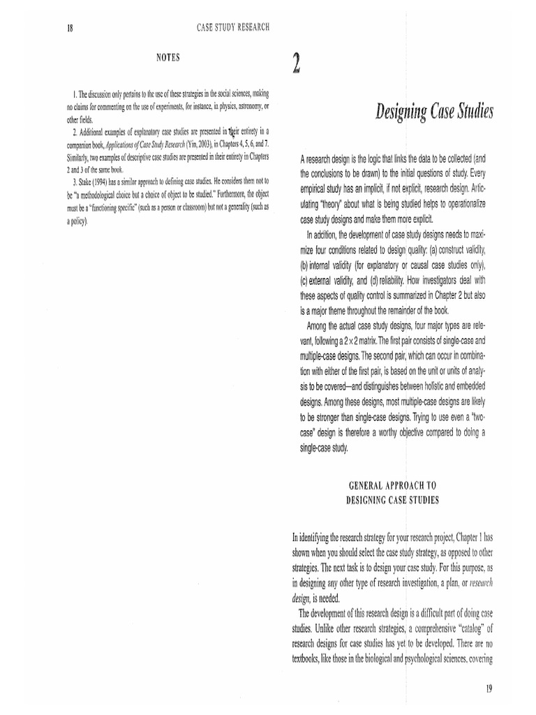 CH 2 Robert K. YinCase Study Research Design and Methods, Third