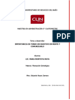 Act 3. Importancia de Tener Un Objetivo y Comunicarlo