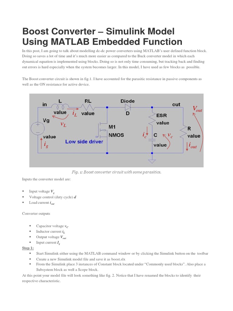 Boost Converter Using Simulink | PDF | Parameter (Computer Programming ...