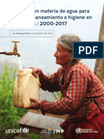 Progresos en Materia de Agua para Consumo, Saneamiento e Higiene en Los Hogares I