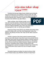 Tukar Kerja Atau Tukar Sikap Dalam Kerjaya