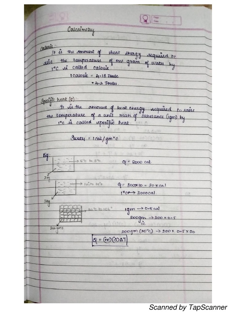 Calorimetry Notes PDF
