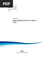 Implementation of Mpls VPN: Bachelor's Thesis (TUAS) Information Technology Information Technology 2015